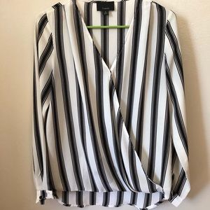 White & Black Blouse